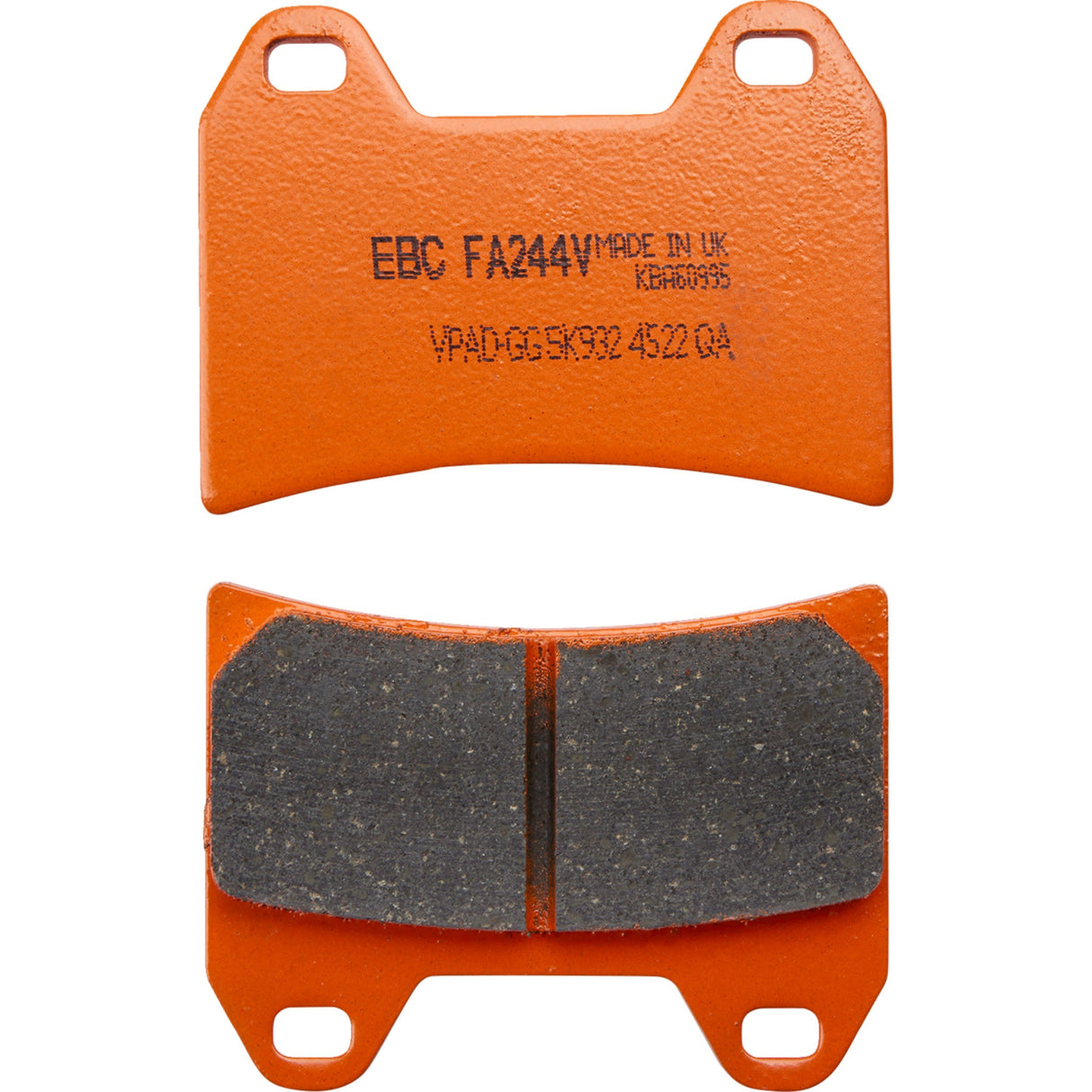 EBC Semi-Sintered "V" Brake Pads - FA244V For Ducati Motorcycles 1989-2015 | Moto Guzzi Motorcycles 1996-2022 | Benelli Motorcycles 2004-2011