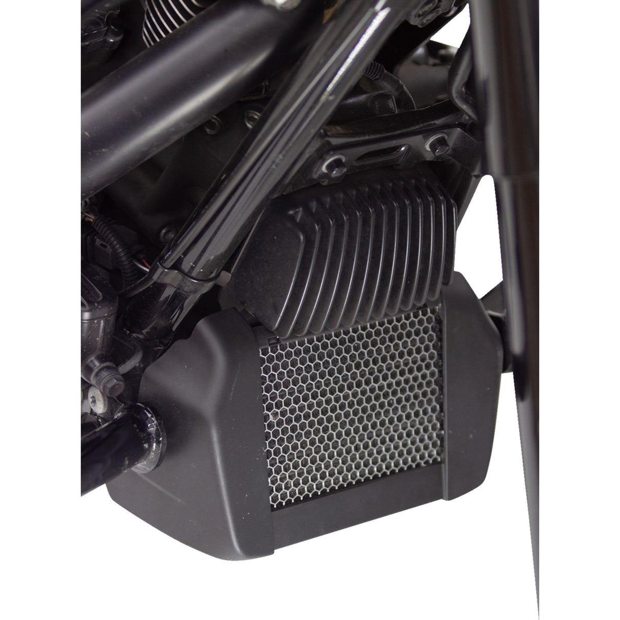 Klock Werks Oil Cooler Guard Chrome M8 Touring Trike - KWS-01-0615-C For Harley Touring 2017-2025