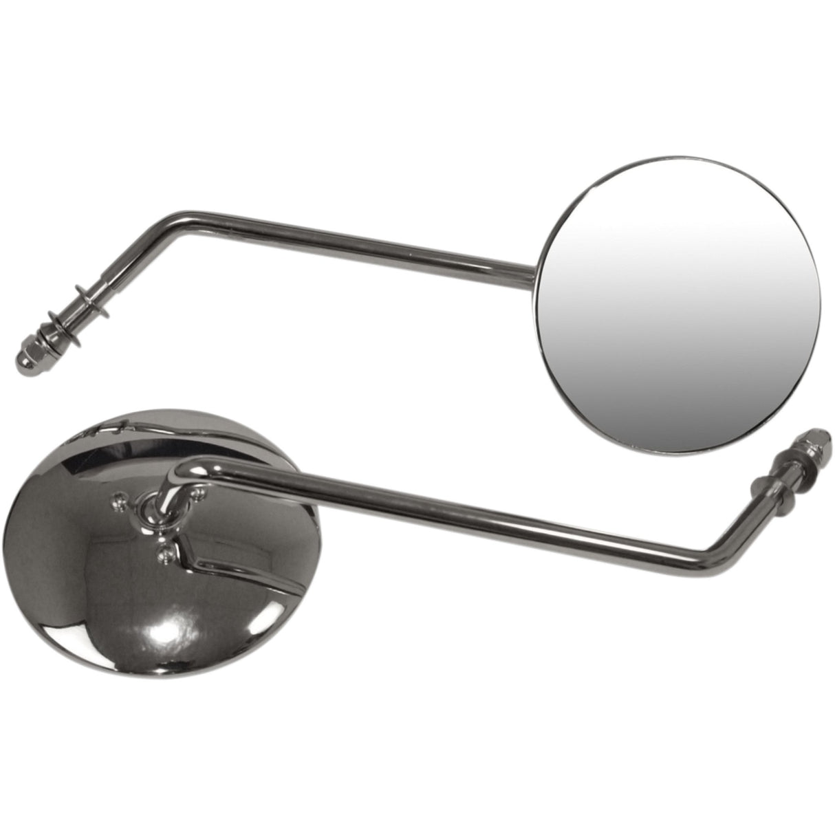 EMGO 0640-1017 20-21795 Chrome Universal Steel Mirror Mirror - 7.5" - Smooth Chrome