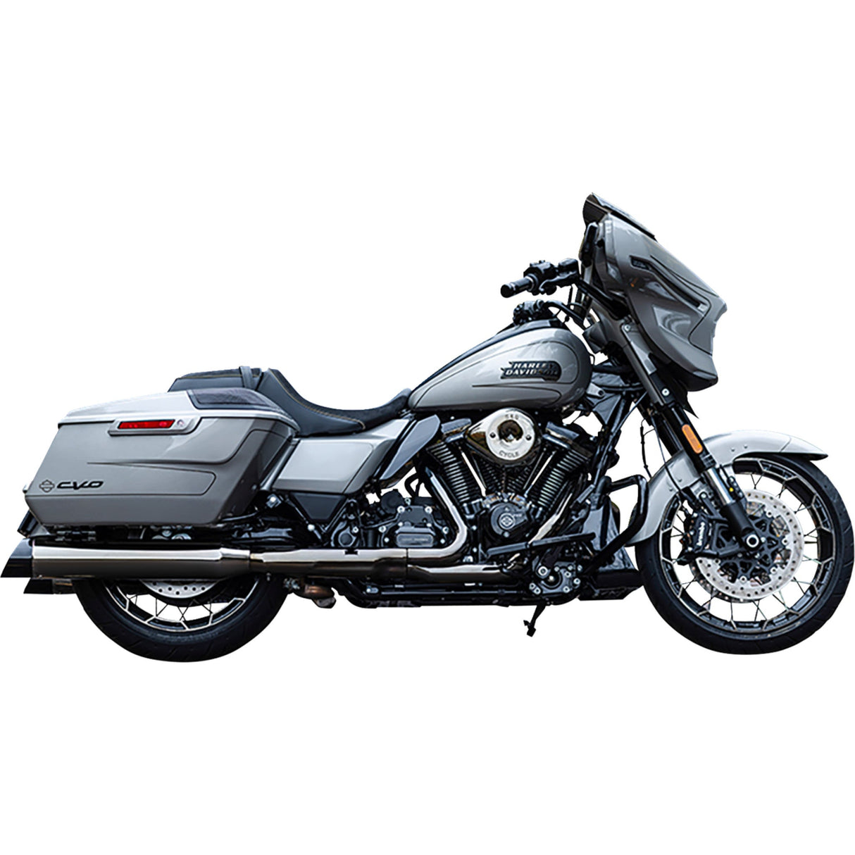S&S Cycle 4-1/2" MK45 Performance Slip-On Mufflers Lava Chrome 50-State - 550-1113 For Harley Touring 2017-2026