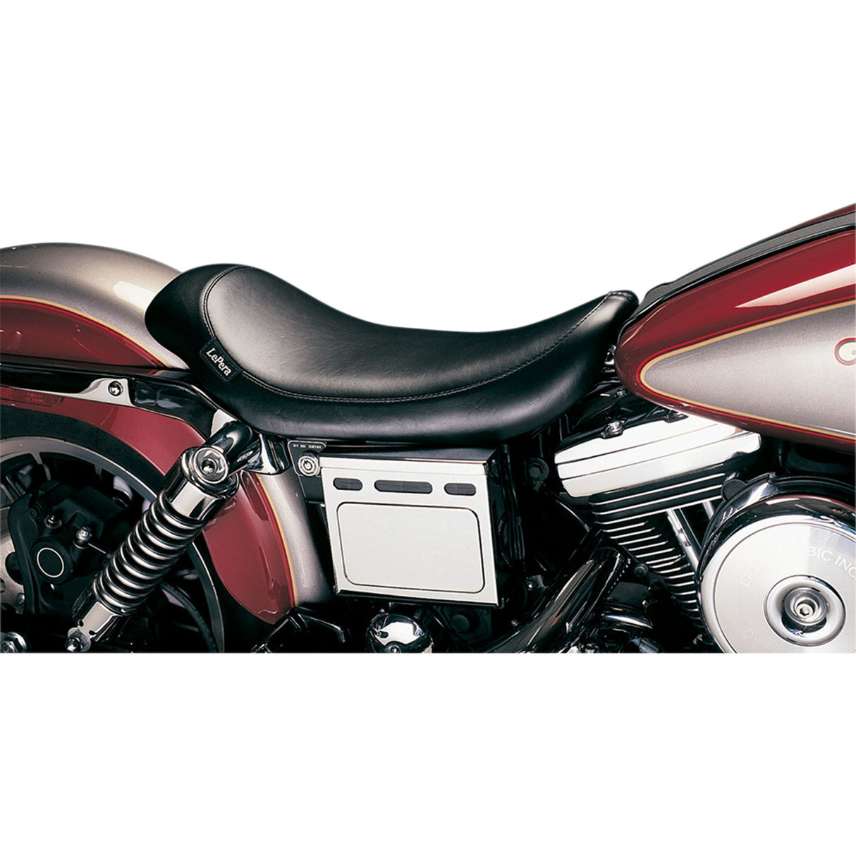 LePera Silhouette Solo Seat Smooth Black - LN-853 For Harley Dyna Wide Glide 1996-2003