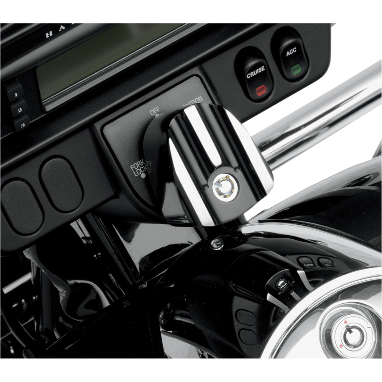 COVINGTONS 2106-0063 C1246-B Ignition Switch Cover - Finned - Black