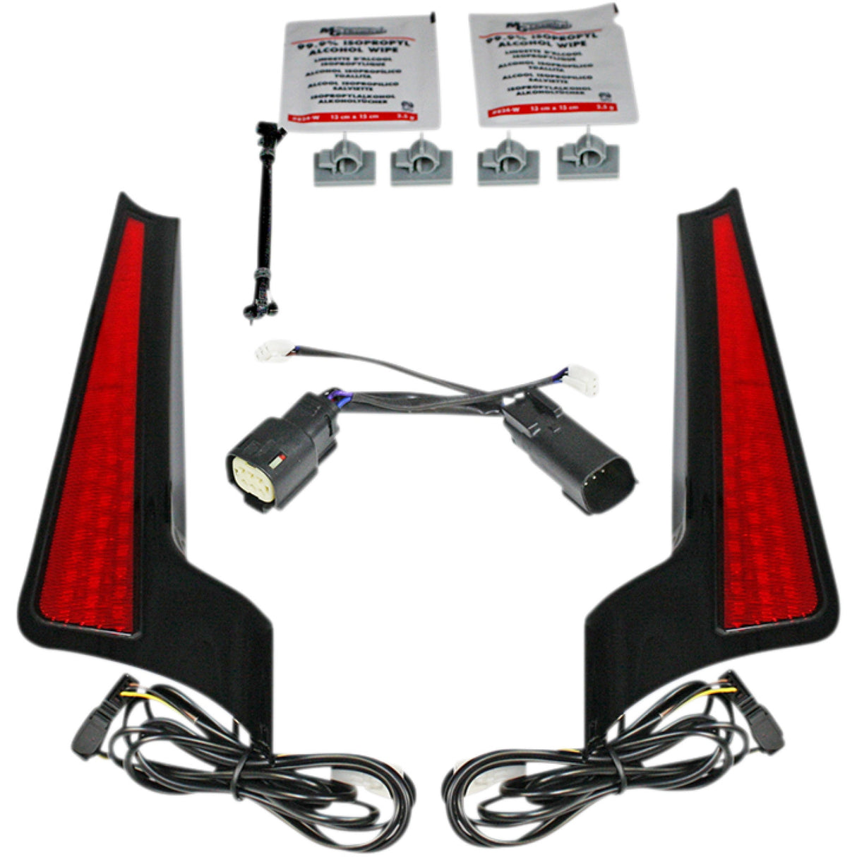Custom Dynamics Fascia LED Panels Black Red - CD-FASCIA-BCMRB For Harley Touring 2006-2025
