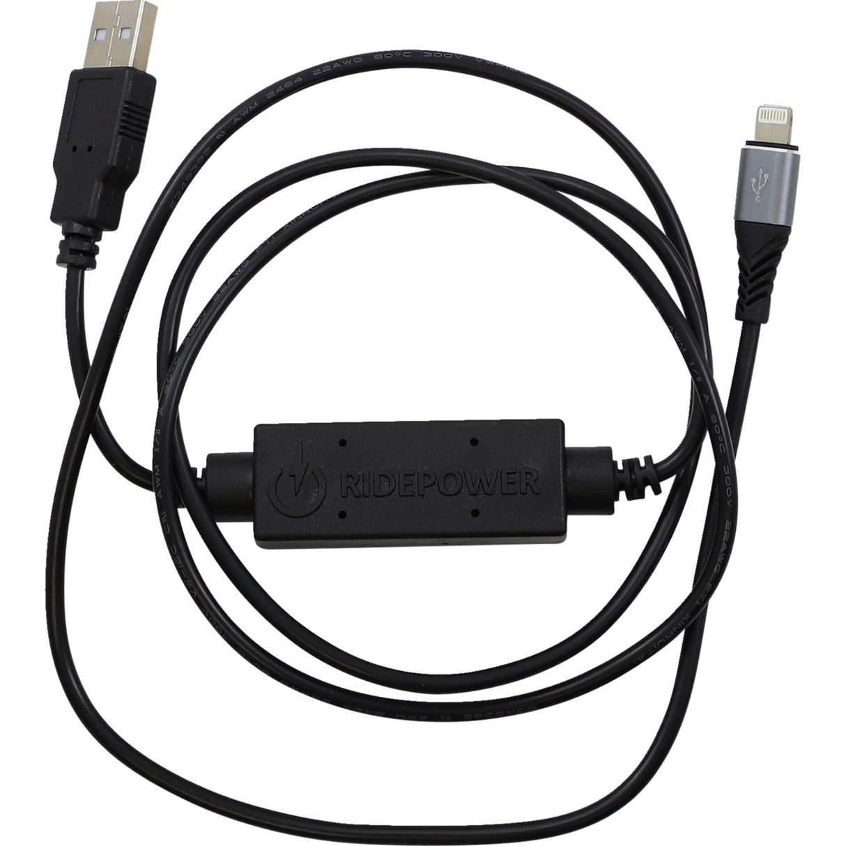 RIDEPOWER 3807-0626 RP1248USBLHT4FT USB to Lightning with Intelligent Electronics Charging Cable USB to Lightning Cable - Charger - Single-End - 4'