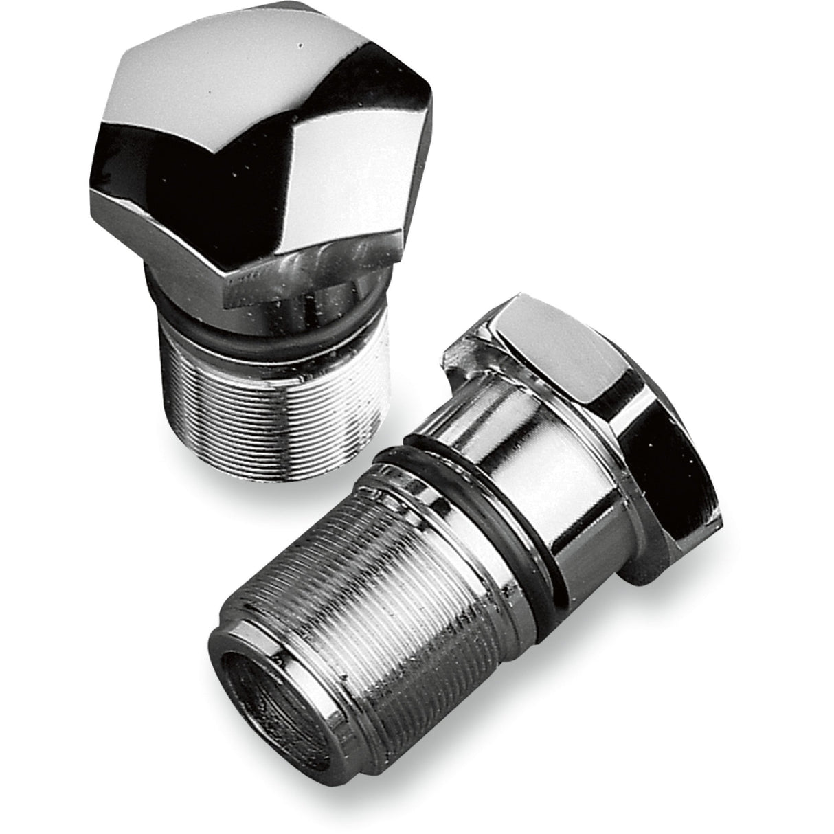 Drag Specialties Chrome Fork Tube Plugs And Caps Chrome For Harley 1973-1986