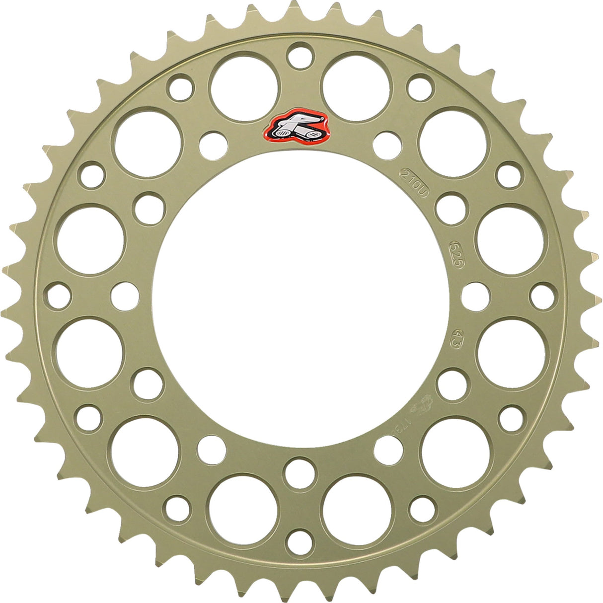 Renthal Rear Aluminum Sprocket Aluminum 43 Tooth - 210U-525-43P-HA For Suzuki Motorcycles 2011-2025 | Yamaha Motorcycles 2014-2025