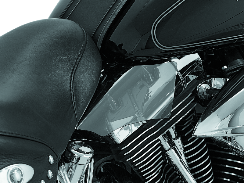 Kuryakyn 1186 Saddle Shields Heat Deflectors 00-17 Softail Smoke
