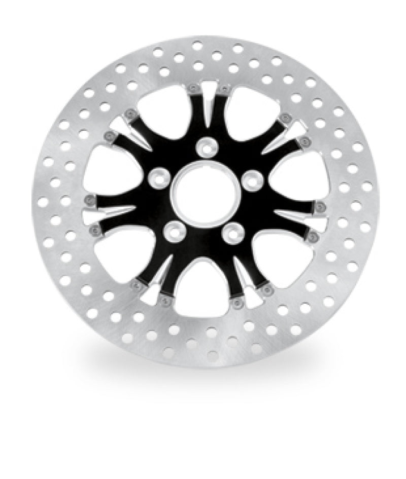 Performance Machine Disc Carr 11.8 Heathen Rear Contrast Cut Platinum - 0133-1802HEAS-BMP For Harley Touring 2008-2021