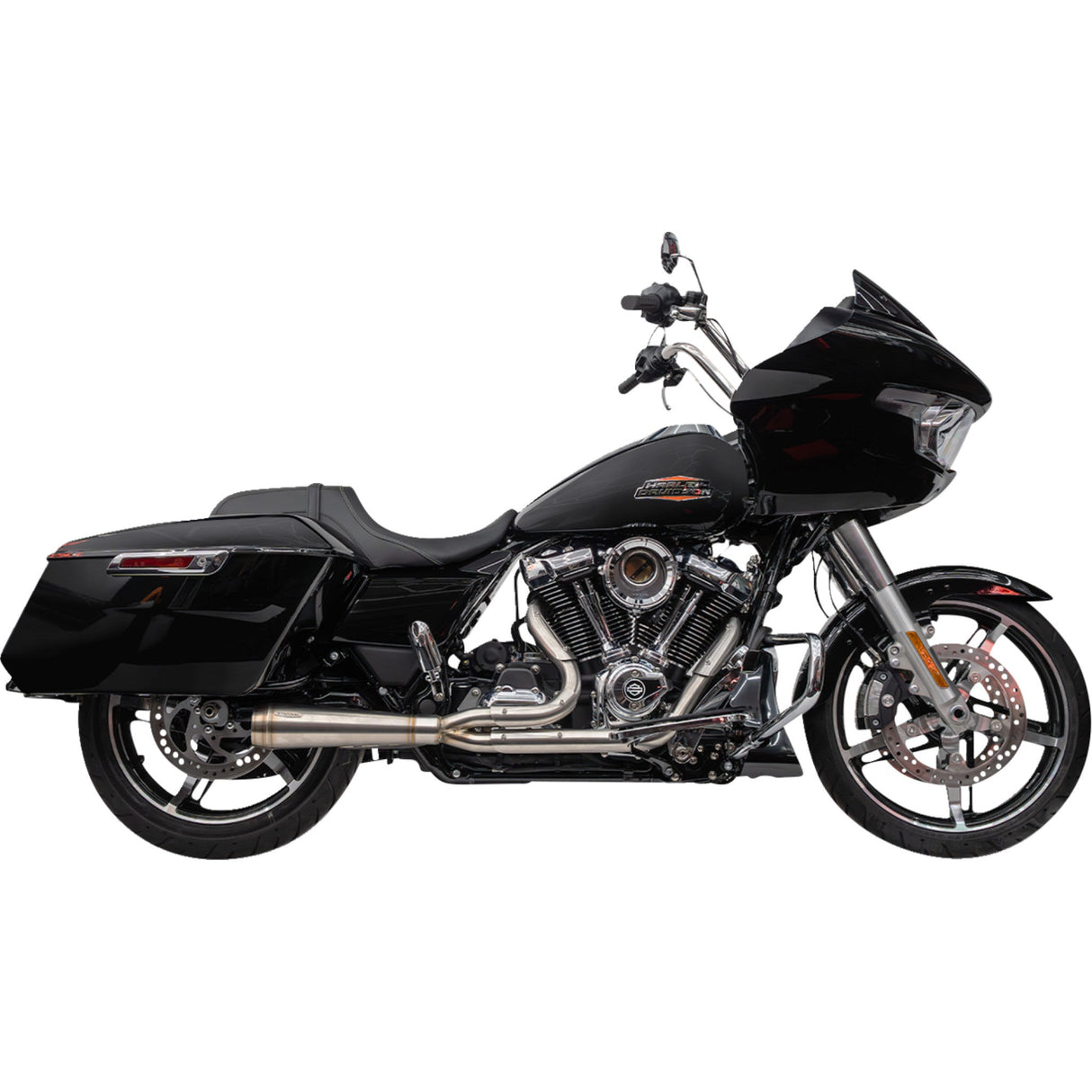Trask 2-Into-1 Assault Exhaust System Stainless Steel Touring M8 - TM-5011 For Harley Touring 2024-2026