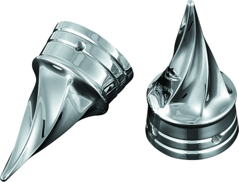 Kuryakyn 1219 Twisted Axle Caps Chrome