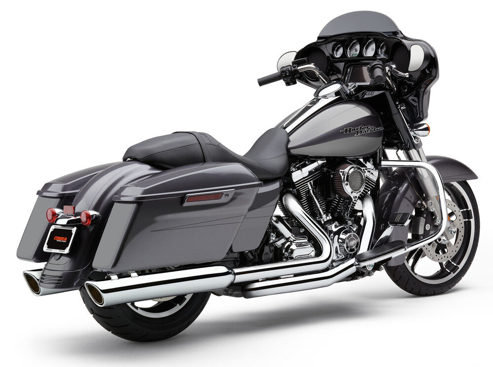 Cobra 909-Twins 4" Slip-ONS Chrome - 6106 For Harley Touring 1995-2016