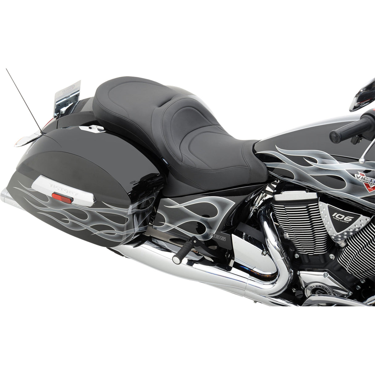 DRAG SPECIALTIES Low-Profile Touring Seat - Black Victory '10-'15