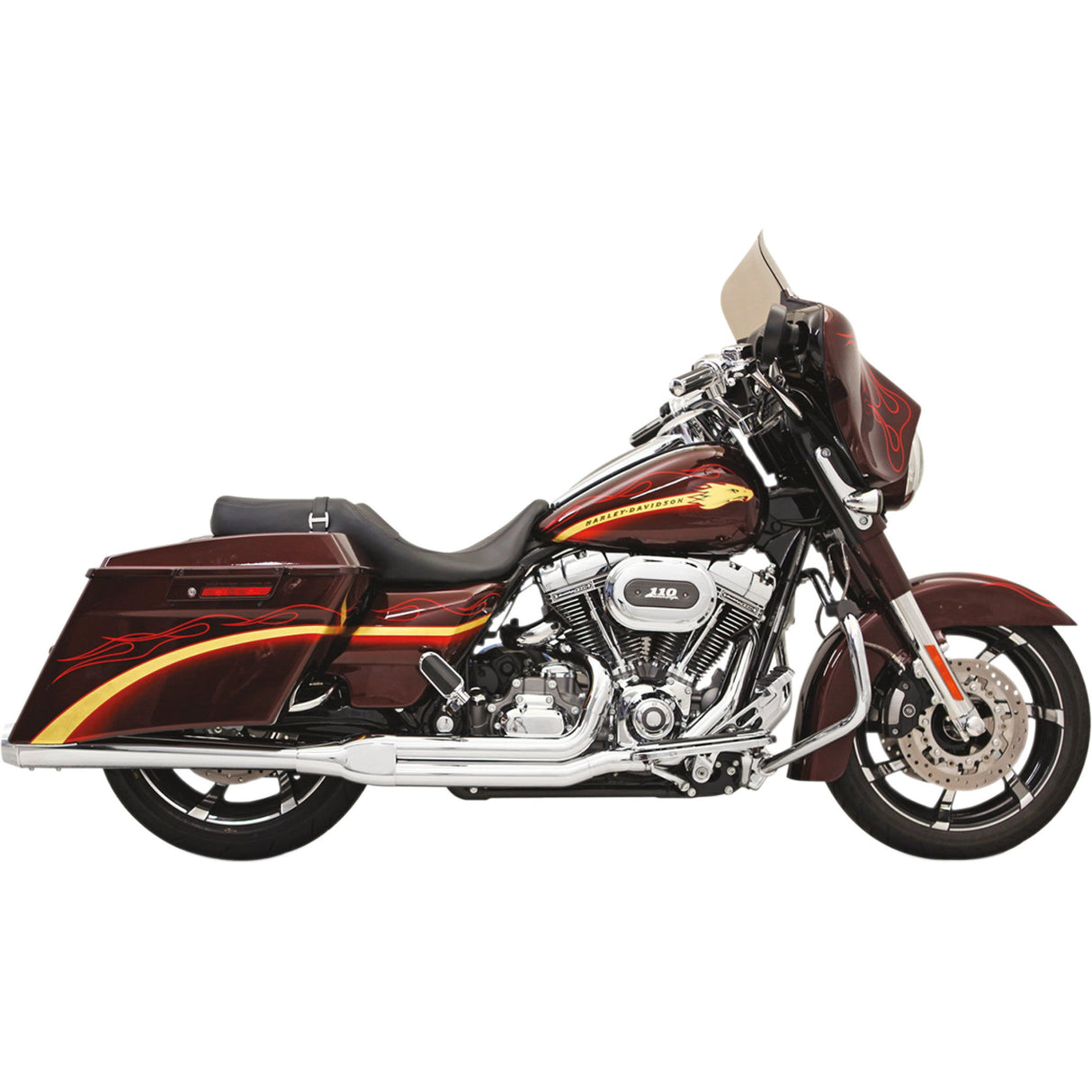 Bassani Xhaust Road Rage 2-Into-1 Exhaust System - FLH-737 For Harley Touring 2010-2016