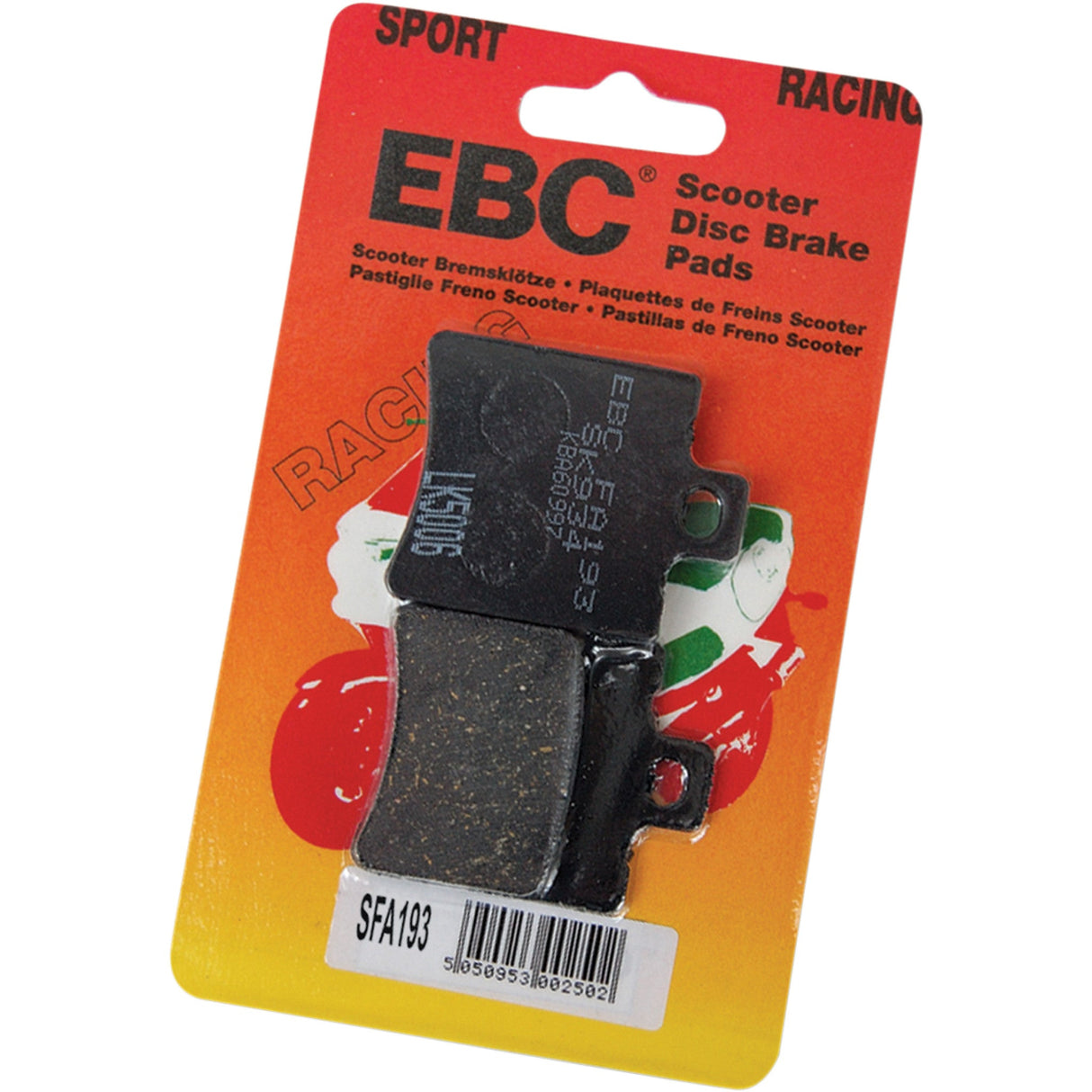 EBC Scooter "SFA" Brake Pads - SFA193 For Aprilia Motorcycles 1995-2014 | Malaguti Phantom 50 / Ciak 50 / Jetline 50 / Firefox 50 1998-2004
