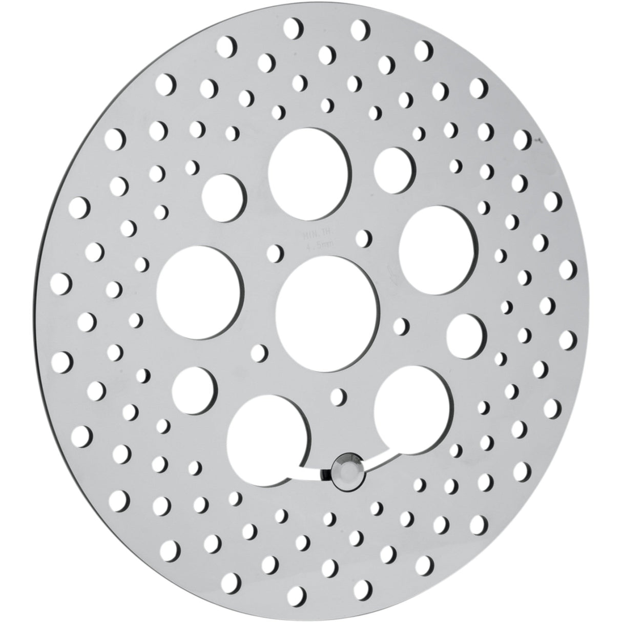 Drag Specialties Polished Stainless Steel Drilled Brake Rotor Front 11.8" Touring Trike For Harley Touring 2008-2016