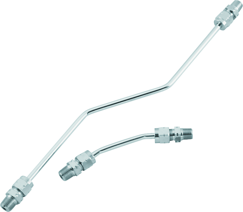 Bikers Choice 492651 66-84 Shovelhead Chrome Rocker Box Oil Line Set Replaces H-D 17506-66A