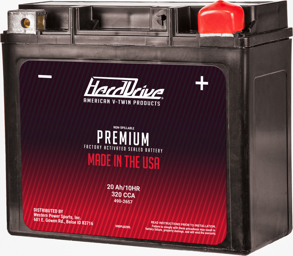 Harddrive Premium Battery GYZ20HL YTX20HL CCA 320 - HRDM720GH For Harley Motorcycles 1991-2017