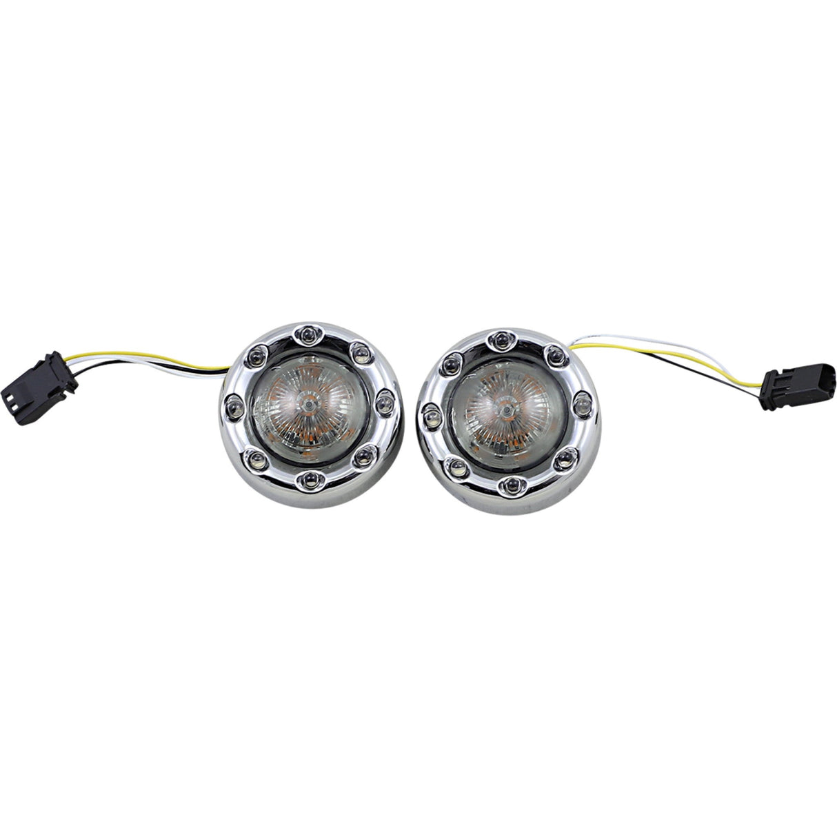 CUSTOM DYNAMICS 2020-1876 PB-BR-AW-JAE-CS ProBEAM® Bullet Ringz™ 1157 Front Turn Signals - Chrome - Smoke Lens