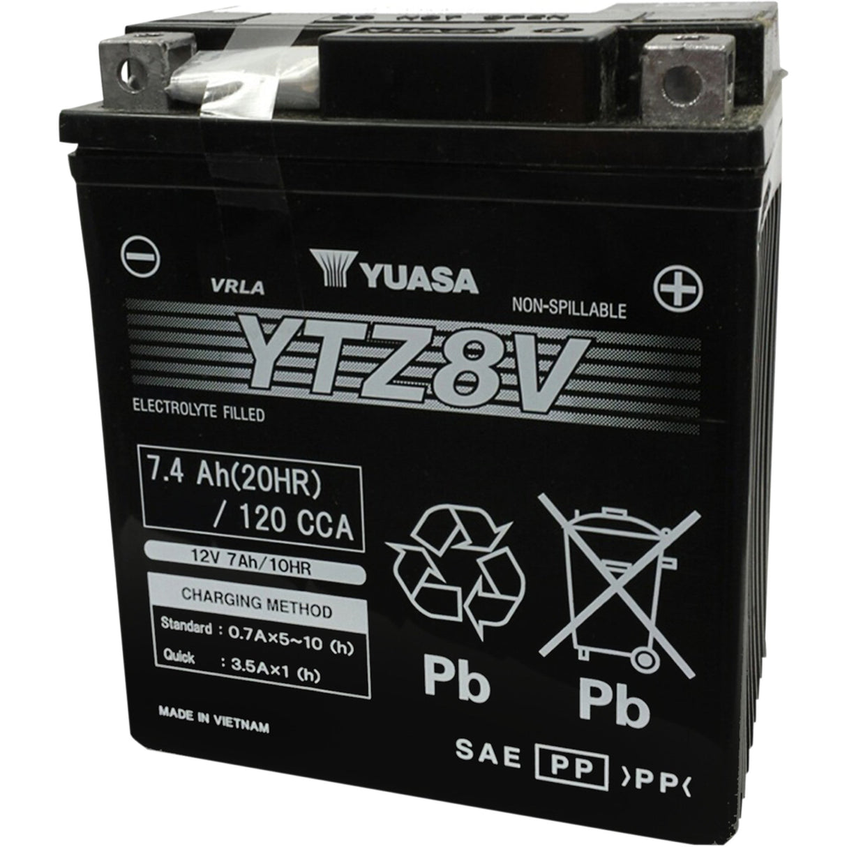 Yuasa YTZ Battery - YUAM728ZV For Honda Motorcycles 2013-2022 | Kawasaki Dirt Bikes 2006-2020 | Arctic Cat ZR 2018-2022 | Piaggio Fly 2014-2015