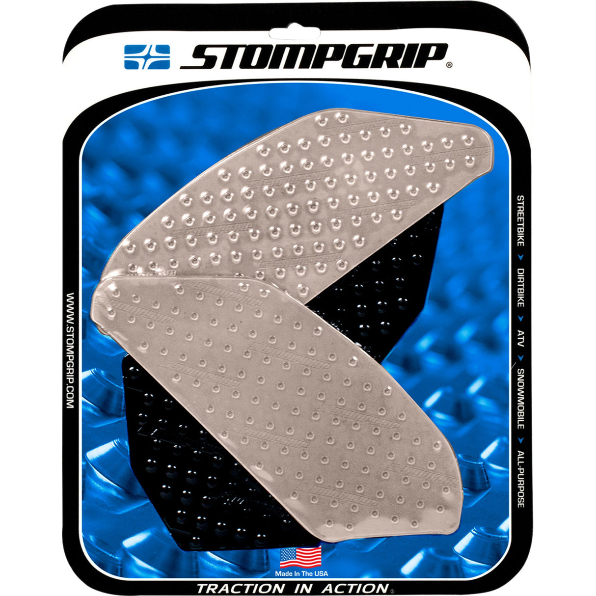 STOMPGRIP 4320-1066 55-10-0007H Volcano Profile Traction Pad Tank Kit Traction Kit - Clear - Yamaha
