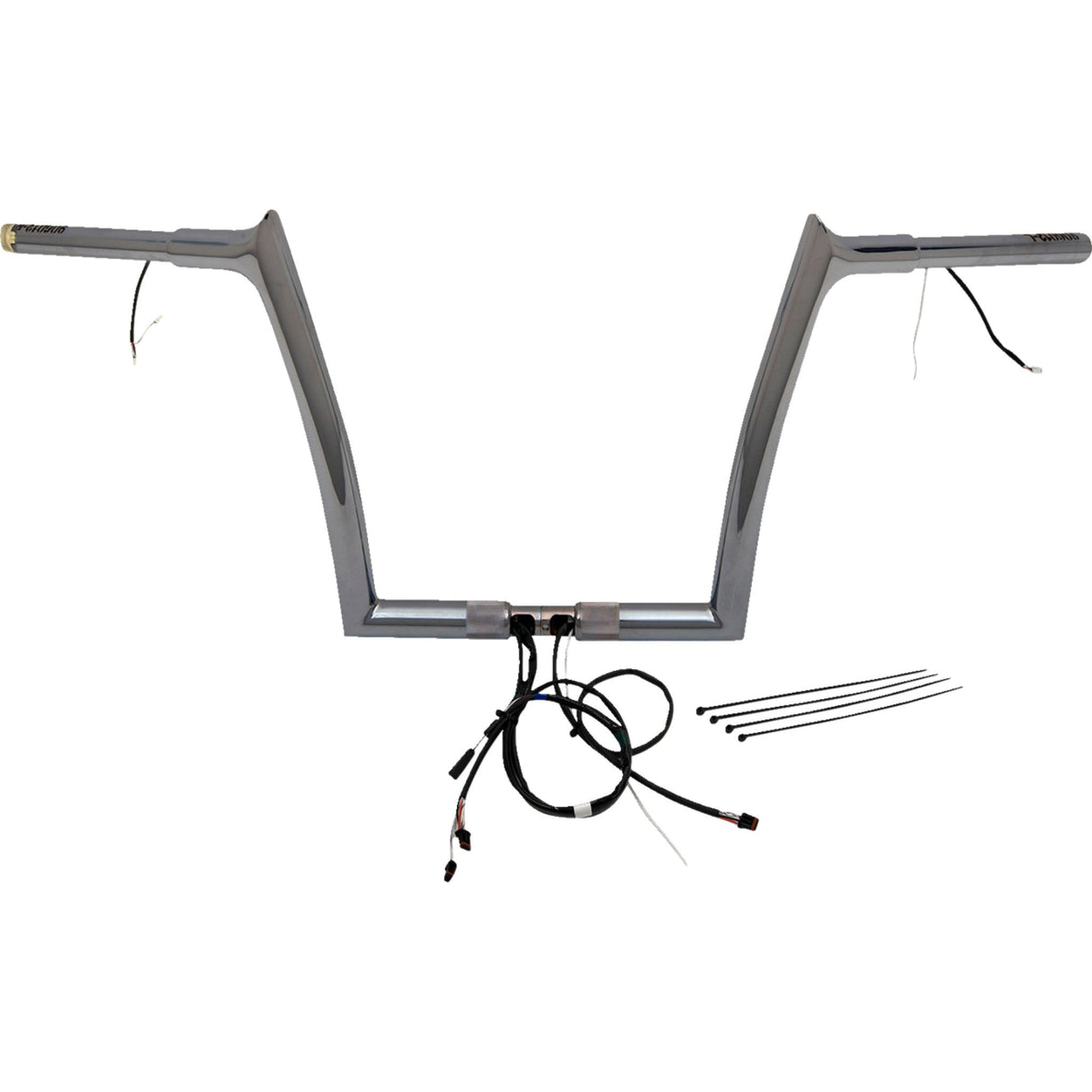 FAT Baggers INC. EZ Install Wired 1-1/4" Pointed Top Handlebar Kit 12" Chrome - 901912 For Harley Road Glide 2015