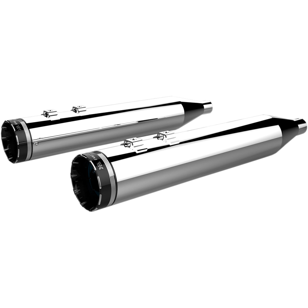KHROME WERKS 1801-1286 202790 HP-Plus 4.5" Slip-On Mufflers - Chrome with Tracer Tip