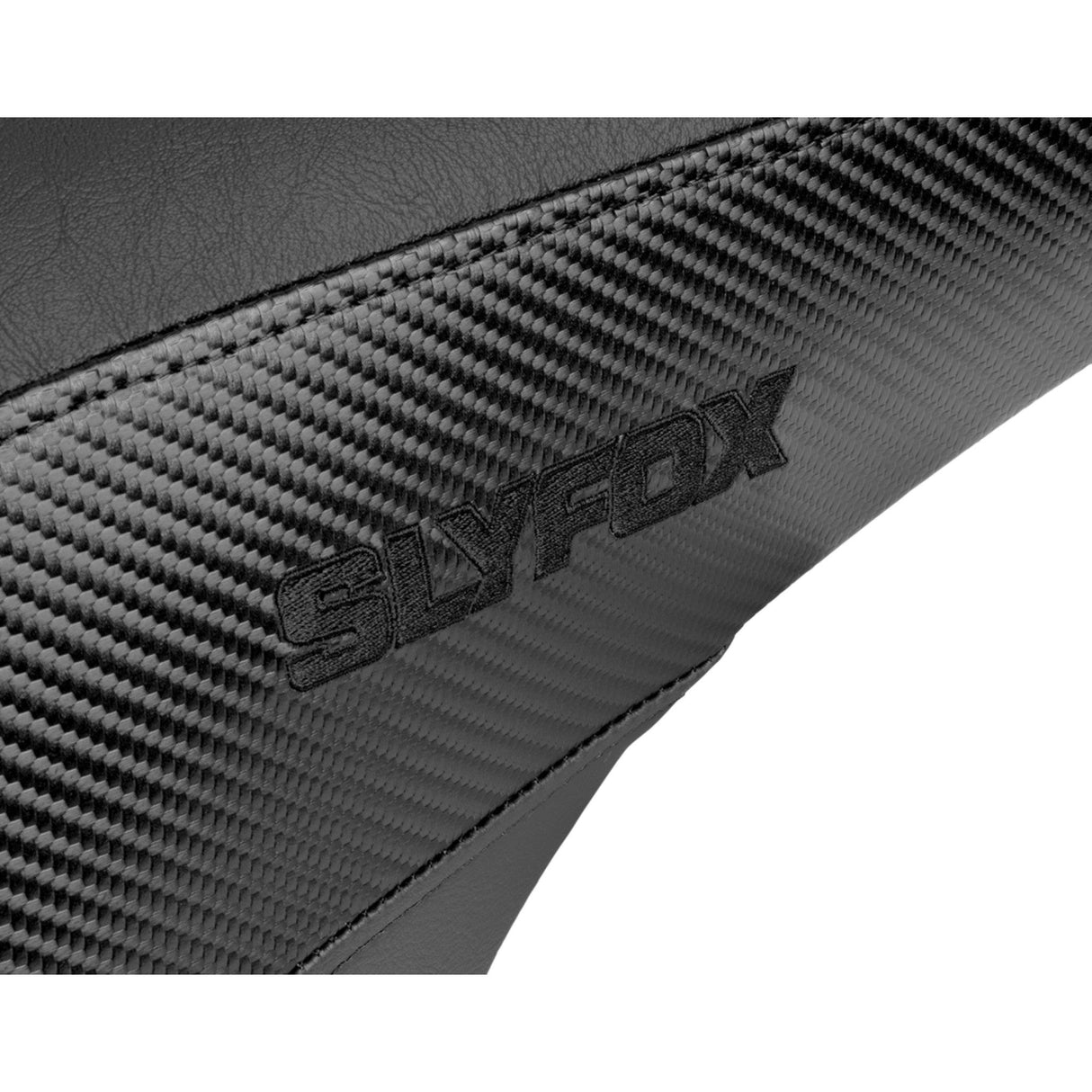 Slyfox The Drifter Seat Black Logo Smooth Vinyl Carbon Fiber For Harley Touring 2008-2023