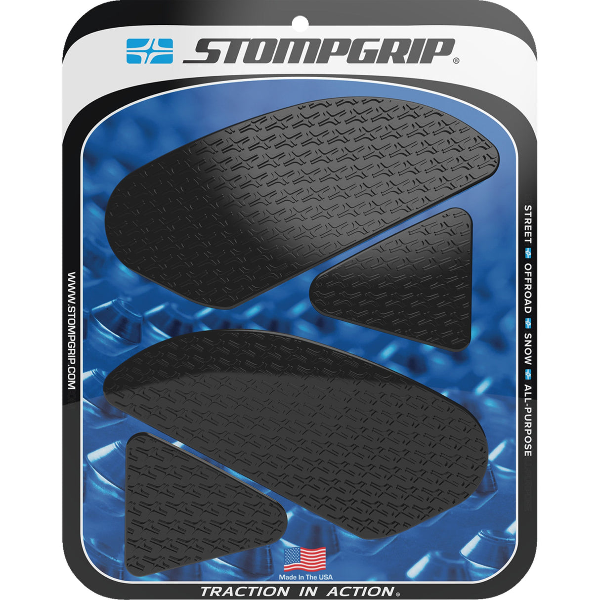 STOMPGRIP 4320-2646 55-14-0100B Icon Profile Traction Pad Tank Grips Traction Pad Tank Grips - Icon - Black - CBR 250R/300R
