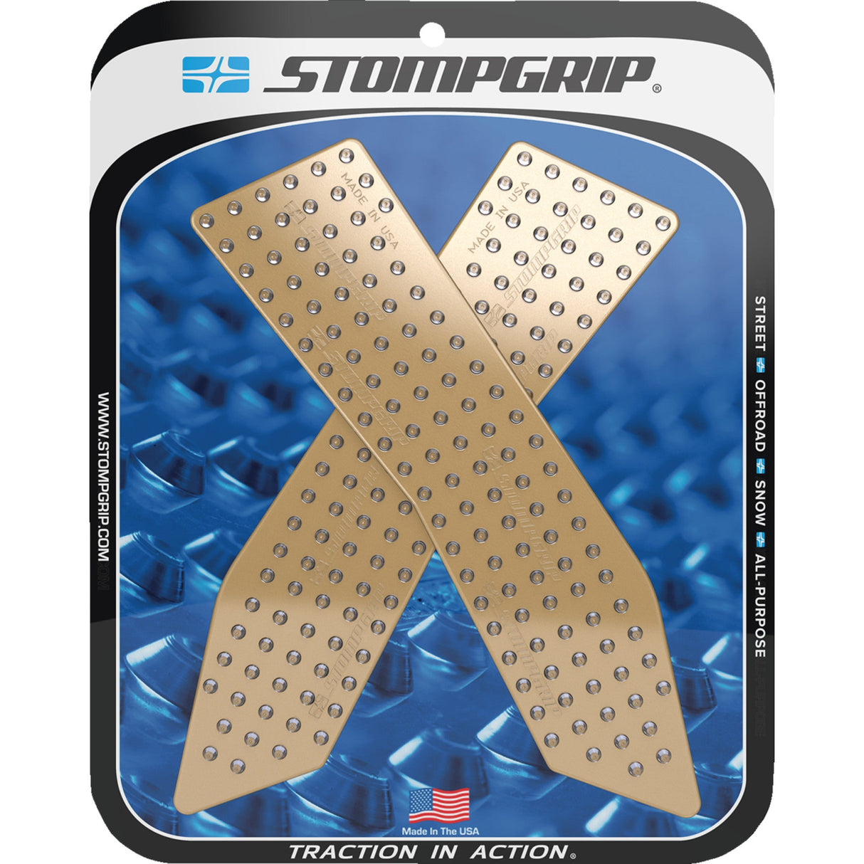 STOMPGRIP 4320-2842 55-10-0135C Volcano Profile Traction Pad Tank Grips Traction Pad Tank Grips - Volcano - Clear - K 1600
