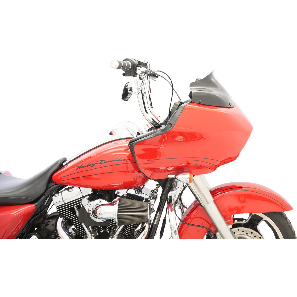 Klock Werks Sport Flare® Windshield 8" Black - KWW-01-0190 For Harley Road Glide 1998-2013