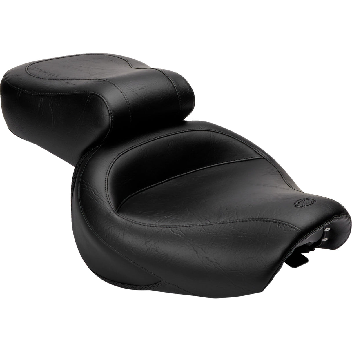 MUSTANG 0810-0282 75018 Vintage Wide Touring Seat Seat - Vintage - Wide - Touring - Without Driver Backrest - One-Piece - Smooth - Black - VT1100