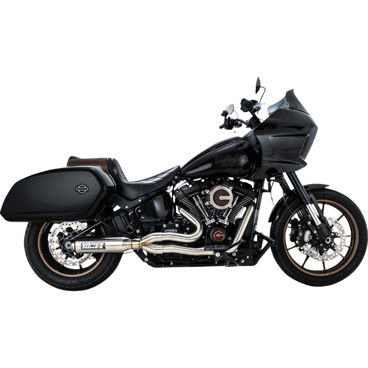 Vance & Hines 2-Into-1 Supersport Exhaust System Brushed Softail - 27337 For Harley Softail 2018-2025