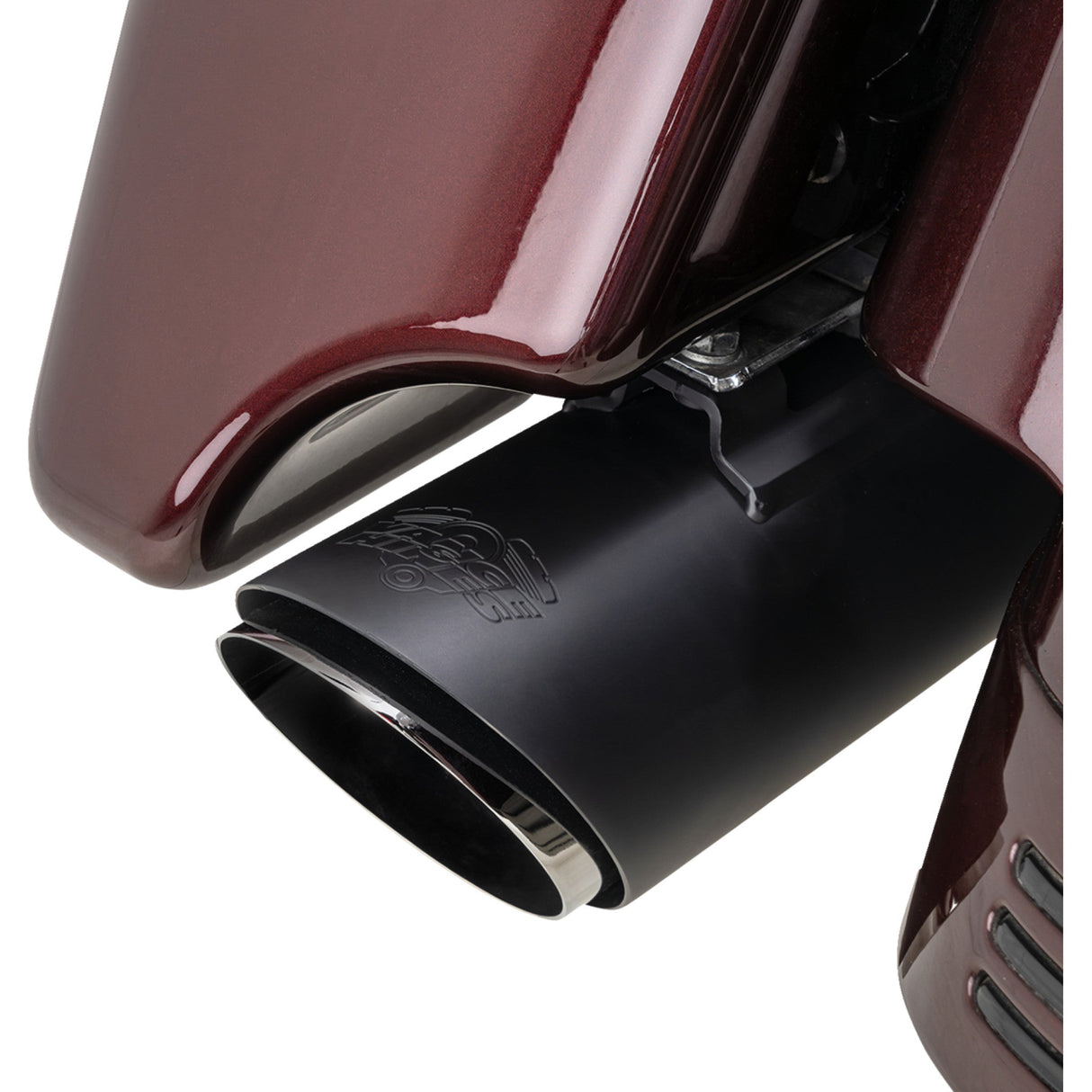 Vance & Hines Twin Slash Slip-On Muffler Black - 46672 For Harley Touring 2017-2026