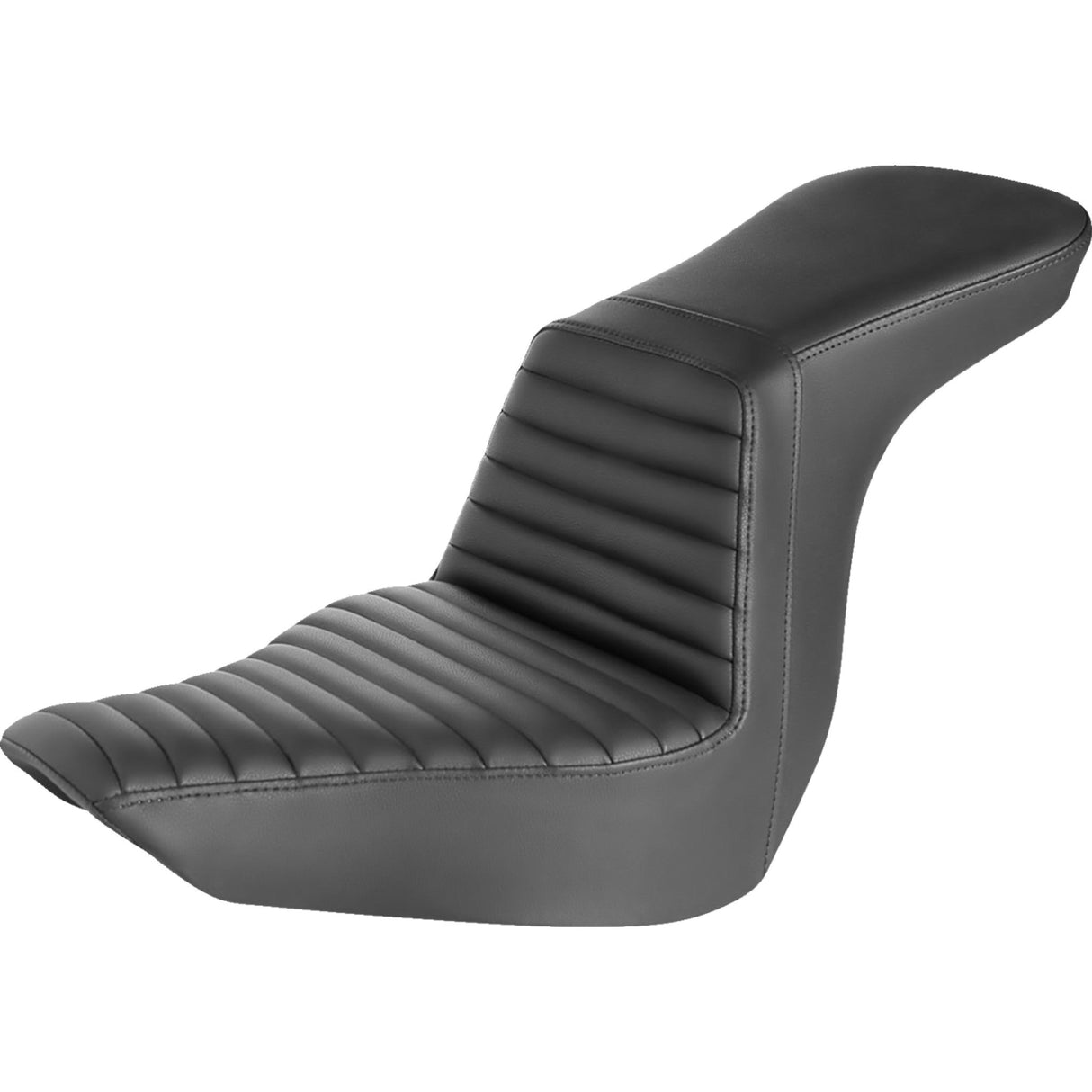 Saddlemen Step-Up Seat — Front Tuck-N-Roll Black - 818-29-191 For Harley Softail 2018-2026