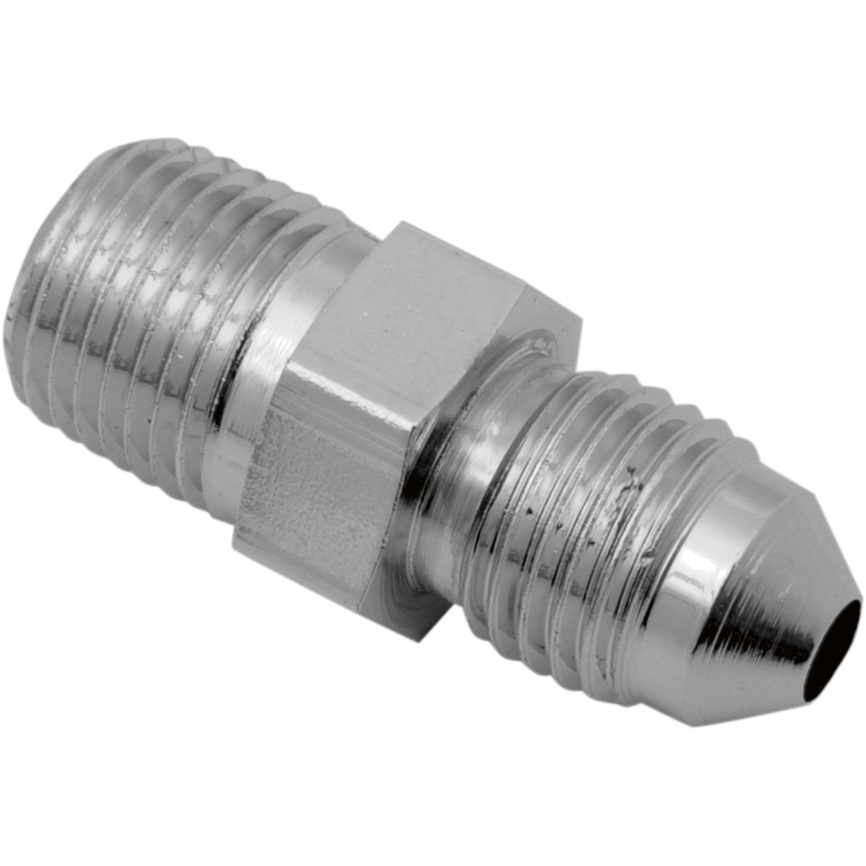 DRAG SPECIALTIES DS098244 Chrome Steel Brake Line Fitting #3 Male Fitting - 1/8" - Straight