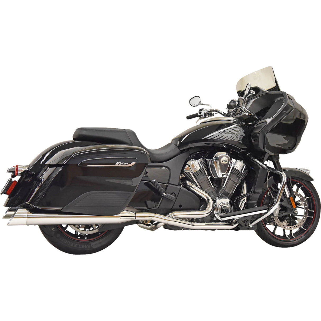 Bassani Xhaust True Dual Exhaust System Chrome - 8H16S For Indian Challenger 2020-2025