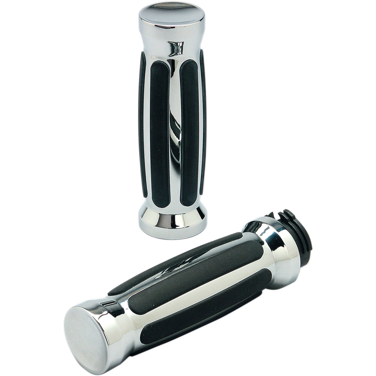 PRO-ONE PERF.MFG. 0630-2631 490001 Custom Straight Rubber Grips Grips - Straight - Rubber - TBW - Chrome