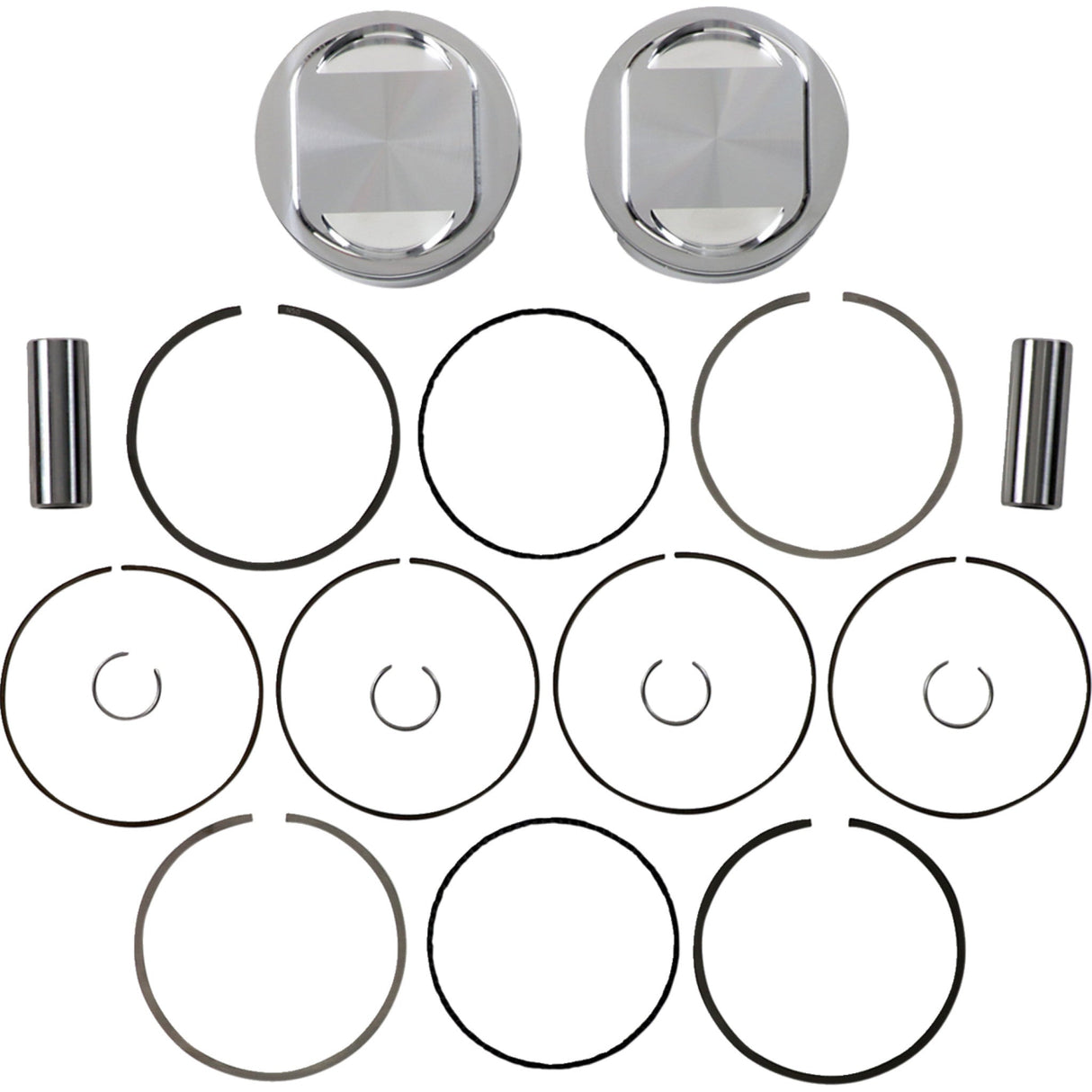 JE Pistons Piston Kit Bored to107" 10.75:1 CR 96"/103" Twin Cam - 317212 For Harley Motorcycles 2009-2017