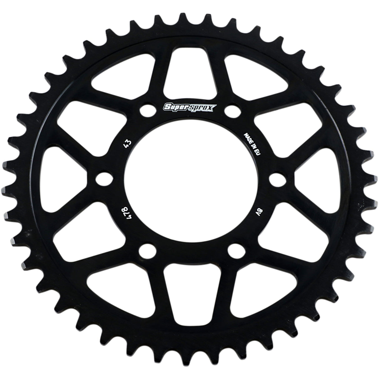 Supersprox Edge Rear Sprocket Black 43 Tooth - RFA-478-43-BLK Kawasaki Motorcycles 1993-2022