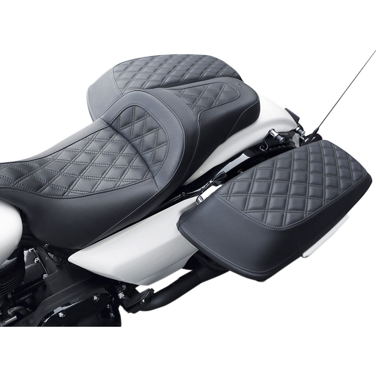 Saddlemen Bagger Lid Covers Lattice Stitch - L870-14-LS For Harley Touring 2014-2023