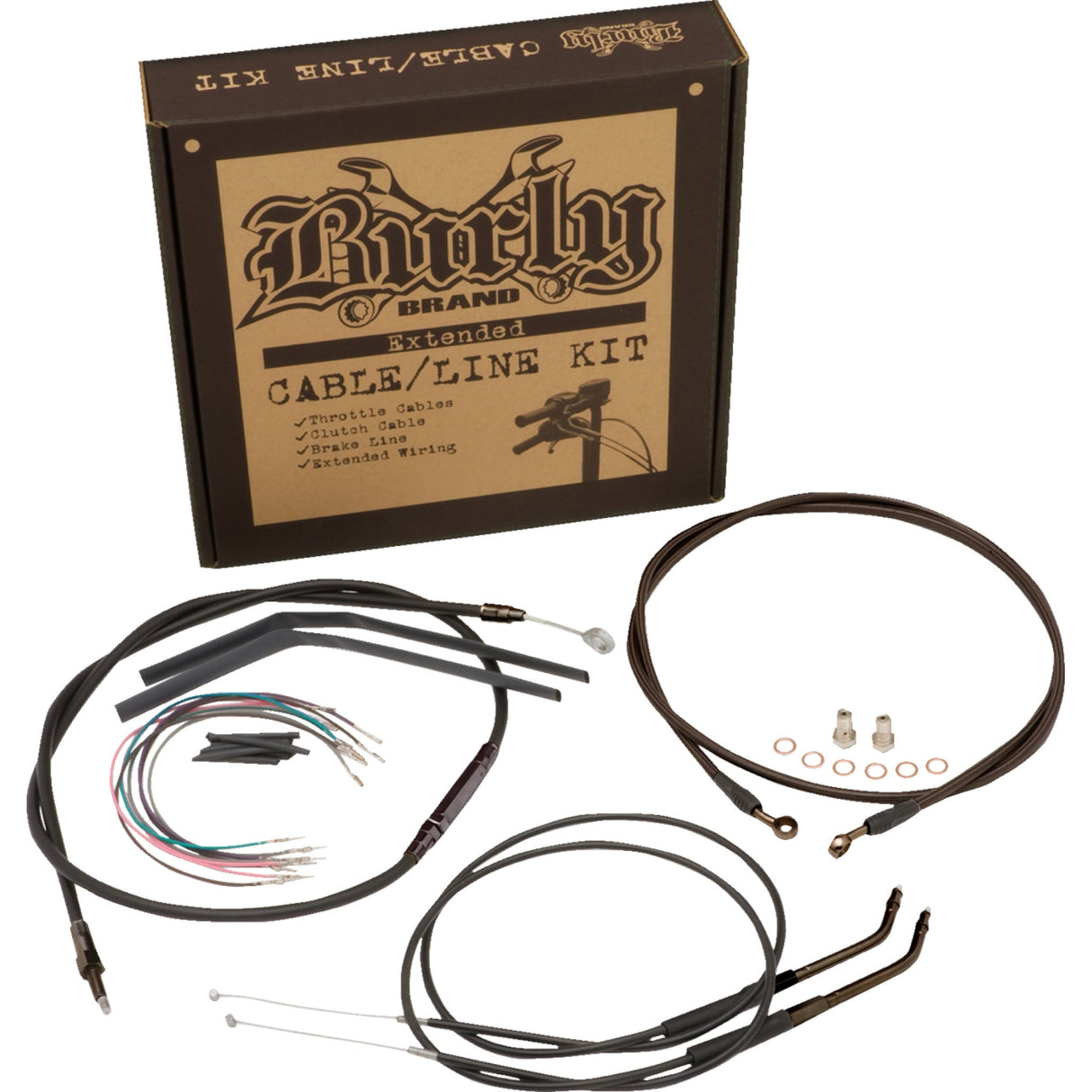 Burly Brand Complete Cable Kit - B30-1146 For Harley Dyna 2006-2017