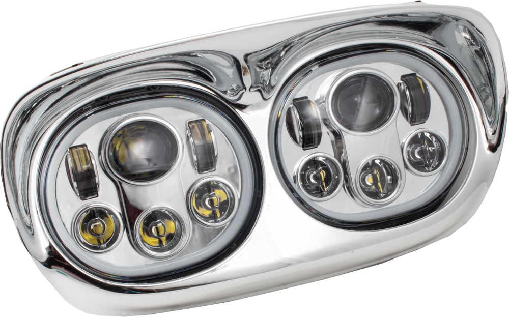 Letric Lighting Co 850-09681 LLC-LRHP-HCC LED HEADLIGHT CHR/CHR HALO FLTR `98-13
