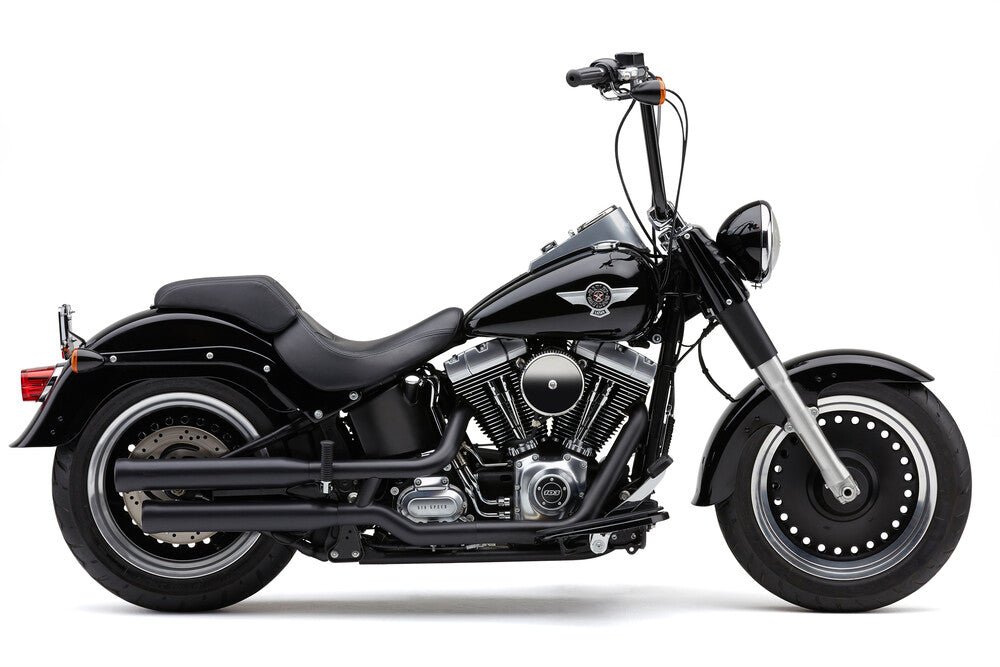 Cobra 3" NH Series Slip-ONS Black FAT BOY DCE - 6041B For Harley Softail 2007-2017