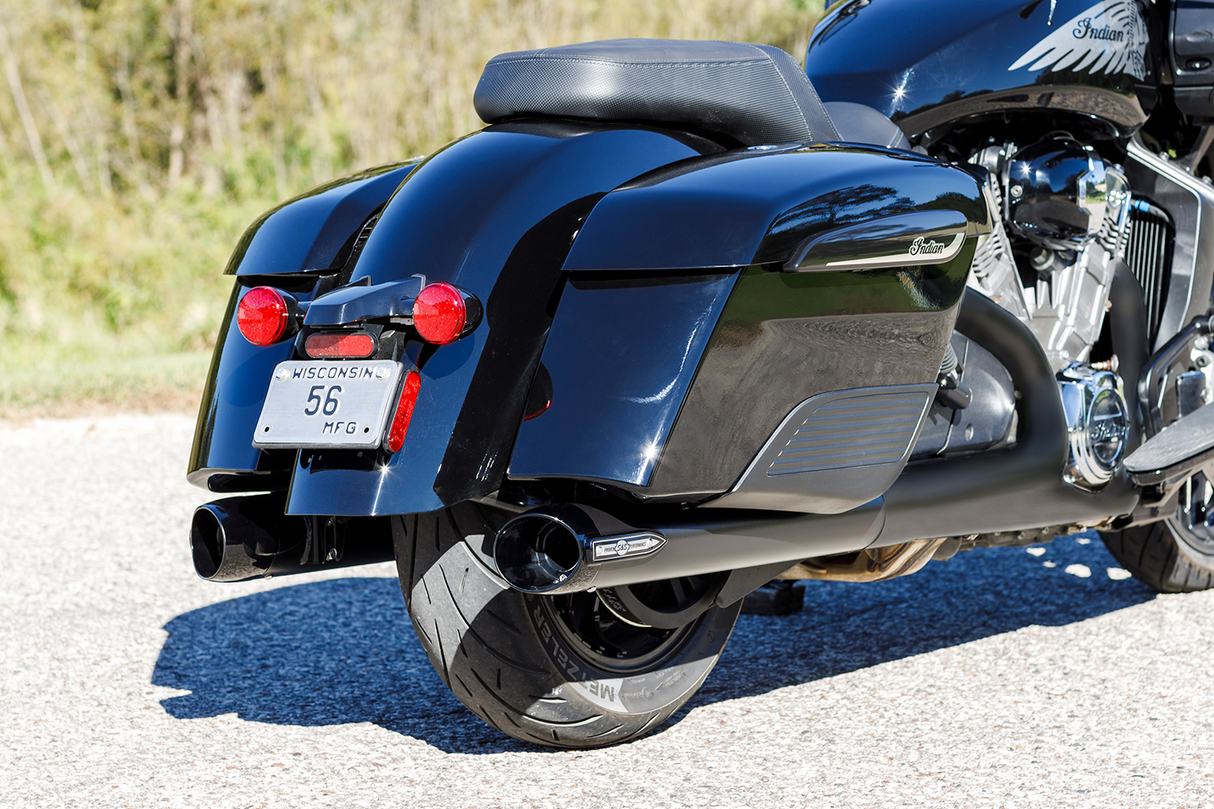 4" Broadhead Slip-On Mufflers - Slash Cut - Black - 1801-1764