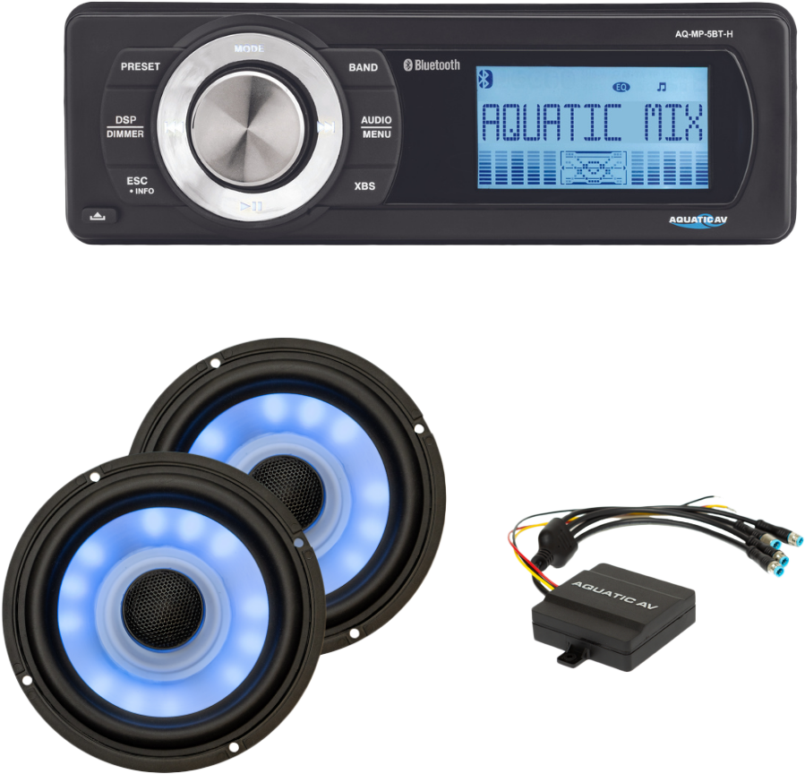 Aquatic Av Ultra RGB AND Stereo Kit `98 - HK104 For Harley Touring 1998-2013