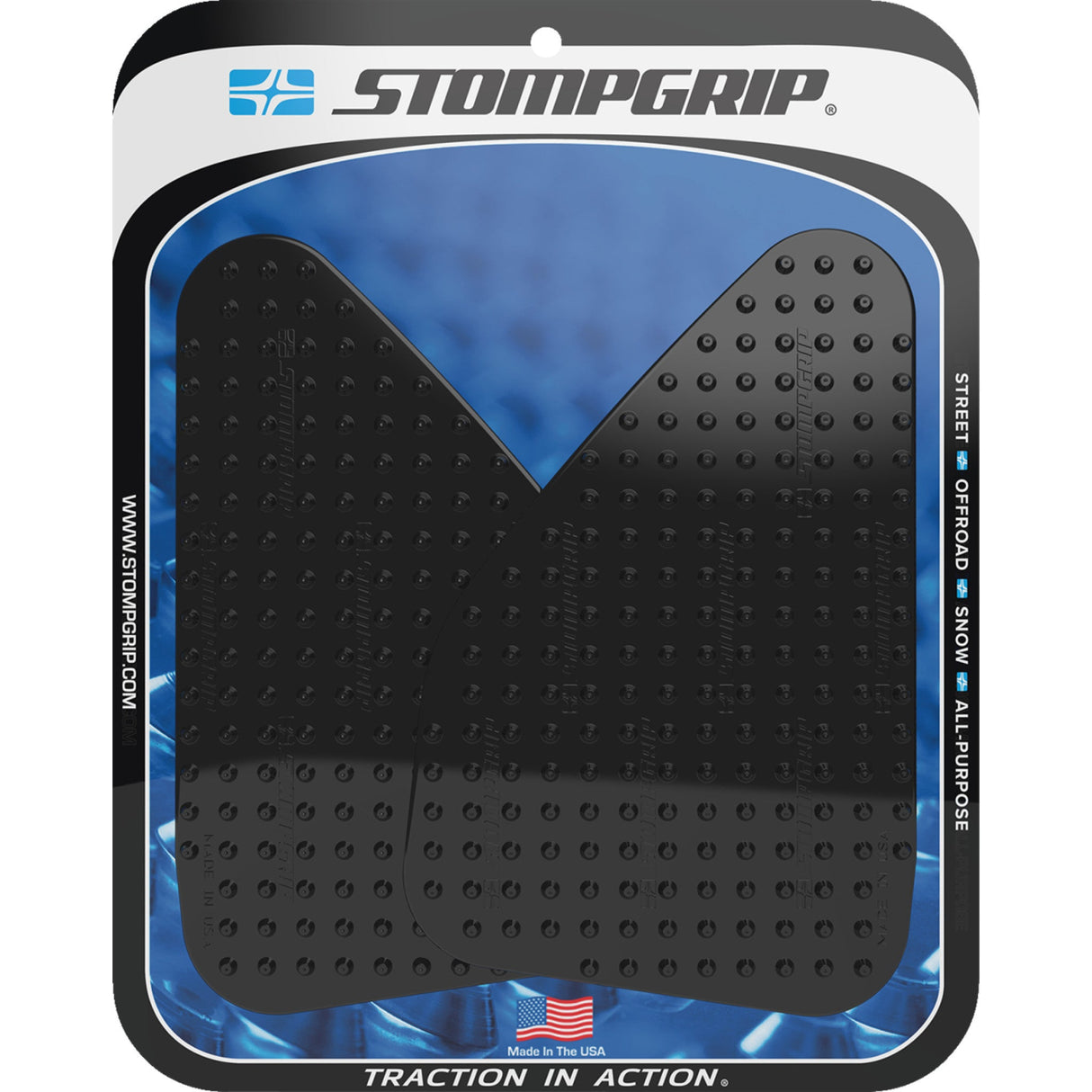 STOMPGRIP 4320-2761 55-10-0212B Volcano Profile Traction Pad Tank Grips Traction Pad Tank Grips - Volcano - Black - MT-09
