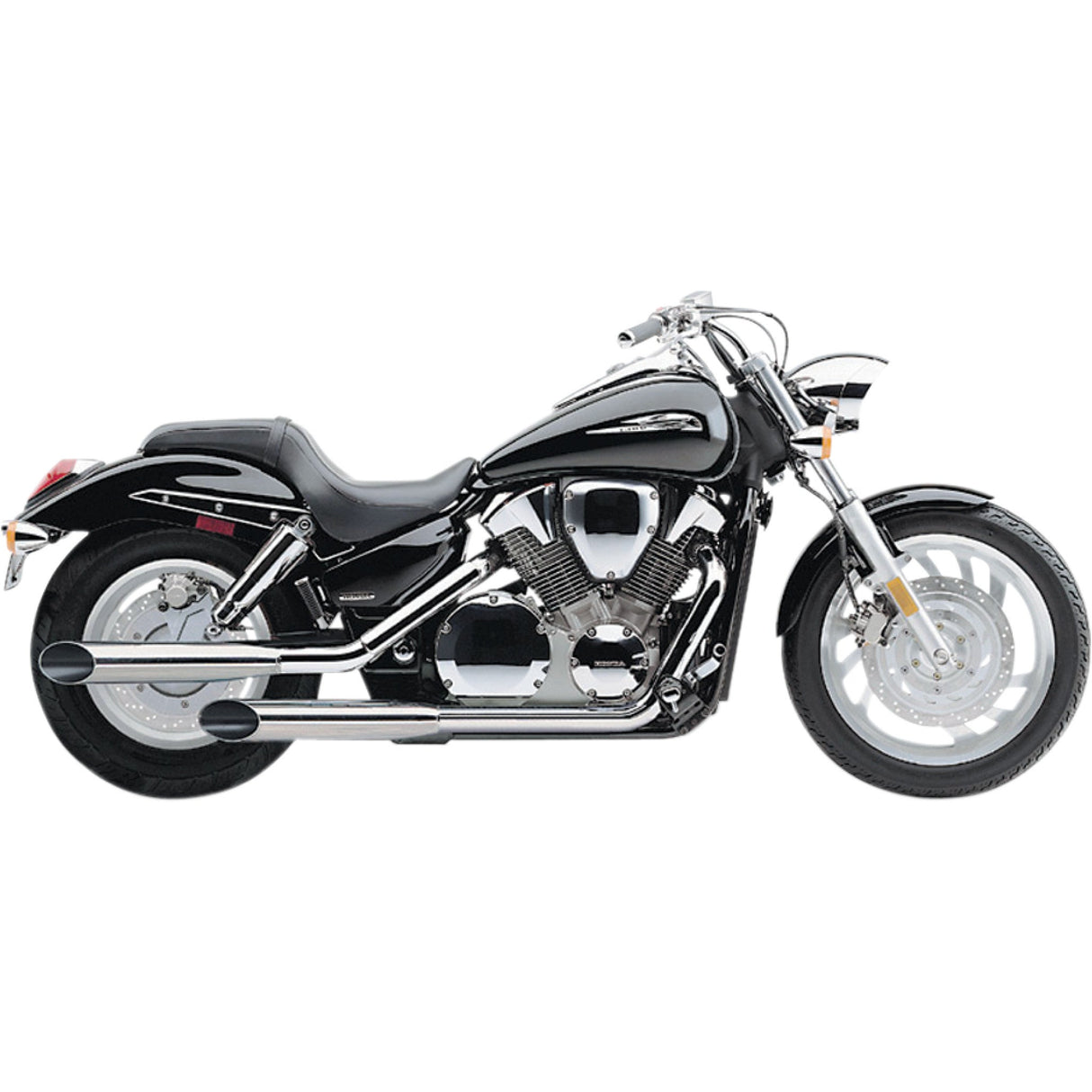 COBRA BLV1180SC 1180SC Complete Slip-On Muffler for Metric Cruisers Slashcut Mufflers - Chrome - VTX1300