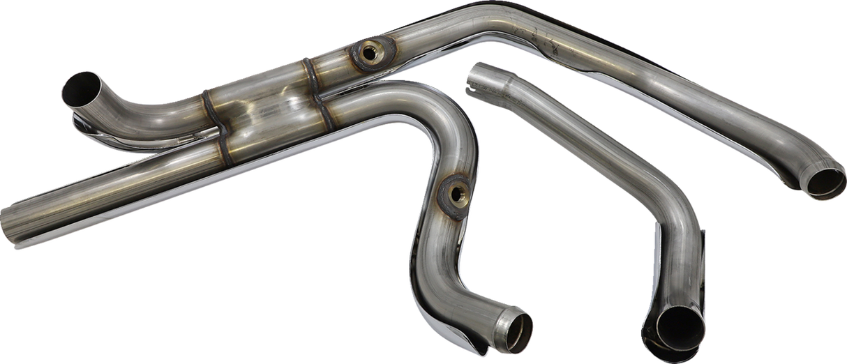 El Dorado Dual Exhaust System - Chrome - Black Tracer - 1800-2524
