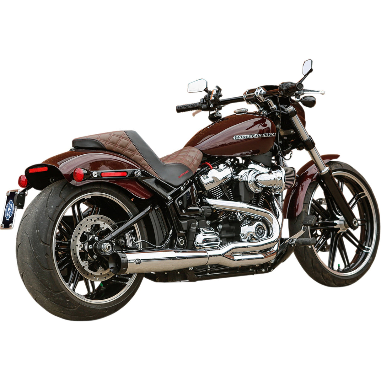 S&s Cycle Superstreet 2-Into-1 Exhaust System - 550-0847B For Harley Softail 2018-2022