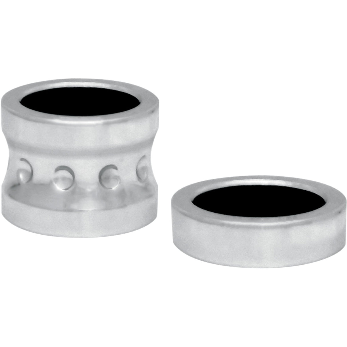 COVINGTONS 0222-0143 C0015-C Front Axle Spacer - Axle Spacers - Dimpled - Chrome - with ABS - Pair